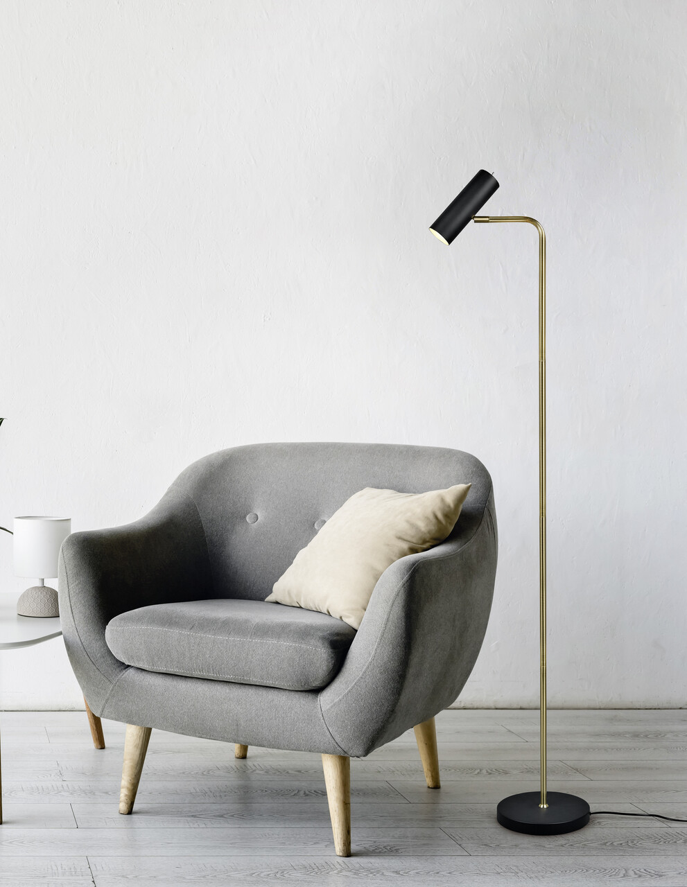 Lampadar Marley, TRIO, 23x39x151 cm, 5W, 1x GU10, metal, bronz mat/negru - imagine 7